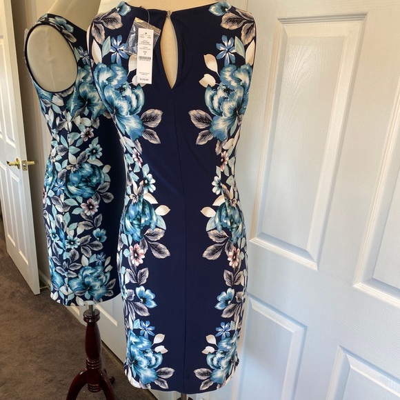 White House Black Market Officer Blue Aquifer Reversible Sheath S - Picture 5 of 8